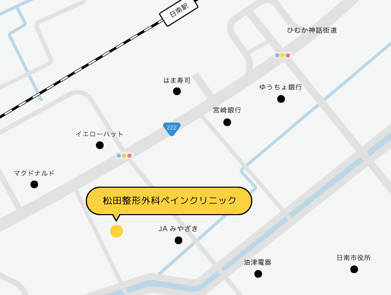 松田整形外科ペインクリニックまでの地図